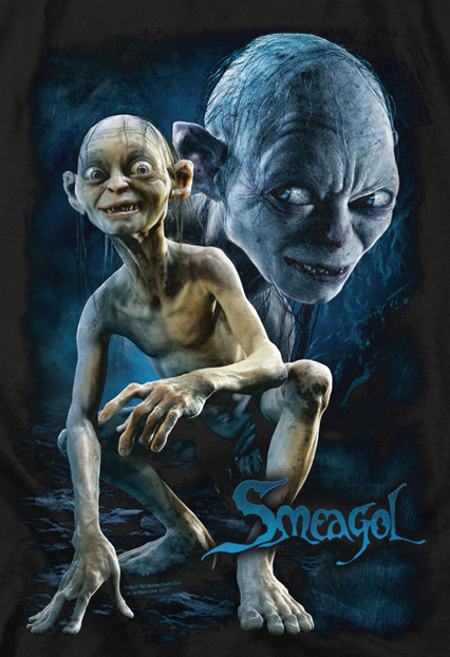 Smeagol LOTR T-Shirt - Click Image to Close