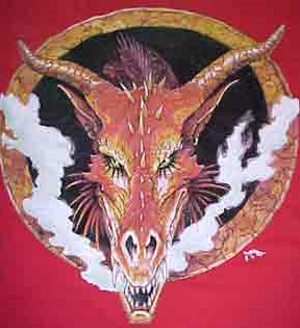 Smoking Dragon T-Shirt - Click Image to Close