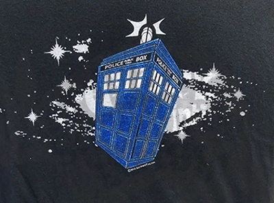 Whovian Space Police Box T-Shirt