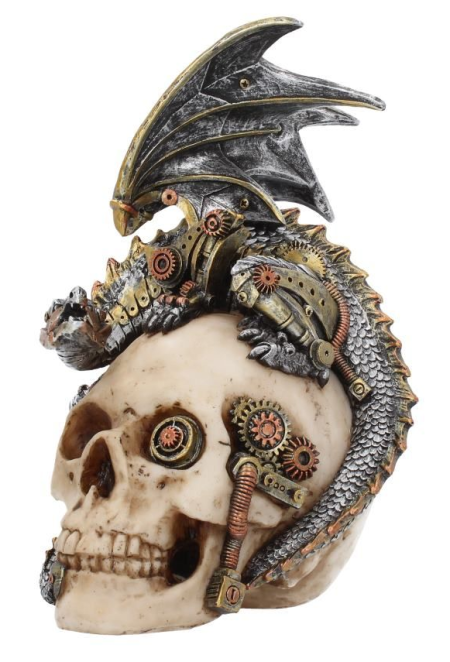 Steel Wing Skull Figure - Click Image to Close