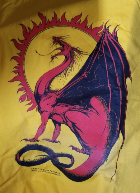 SunDragon on Gold T-Shirt - Click Image to Close