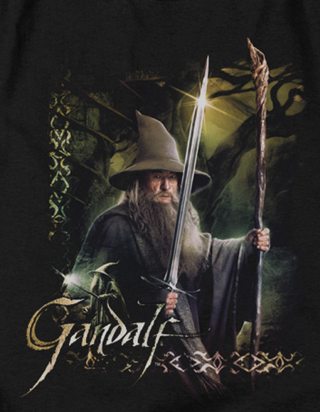 Sword and Staff Gandalf Hobbit T-Shirt