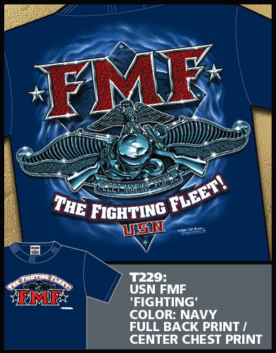 Navy FMF Fighting Fleet Shirt - Click Image to Close