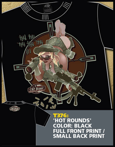 Hot Rounds Pinup Shirt - Click Image to Close