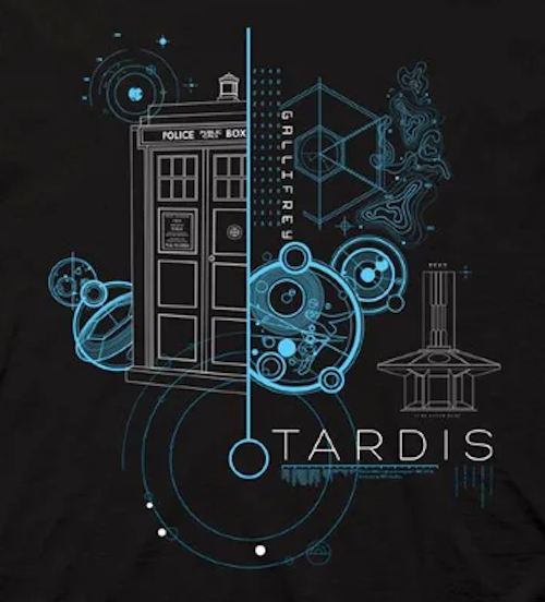 (image for) Dr Who Tardis Line Map T-Shirt