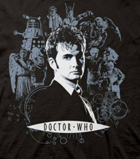 David Tennant Dr Who Collage T-Shirt - Click Image to Close