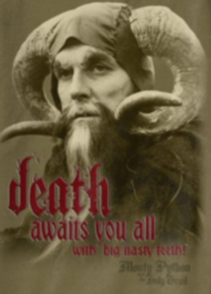 Tim the Enchanter Death Awaits Shirt - Click Image to Close