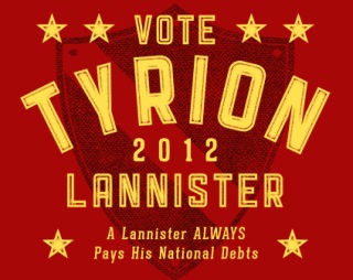 Vote Tyrion 2012 T-Shirt - Click Image to Close