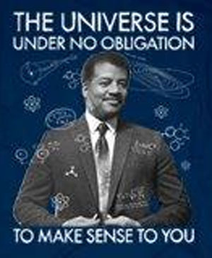 Universe Obligation Neil deGrass Tyson T-Shirt - Click Image to Close