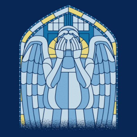 Weeping Angel Stained Glass T-Shirt - Click Image to Close