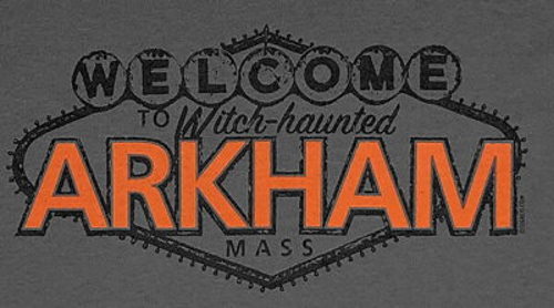 Welcome to Arkham Vintage Sign T-Shirt - Click Image to Close