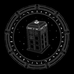 Time Space Paradox Whogate T-Shirt - Click Image to Close