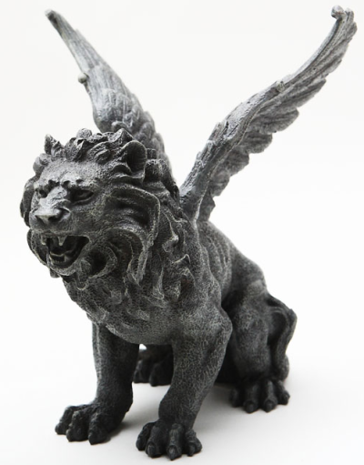 Winged Lion Gargoyle Figure