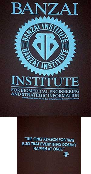 Banzai Institute Shirt - Click Image to Close