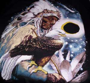 Eagle-Indian Eclipse T Shirt - Click Image to Close