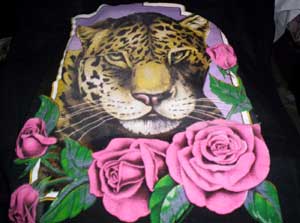 Brazos Leopard & Rose Shirt - Click Image to Close