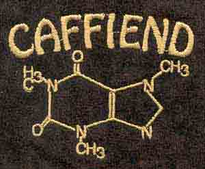 Caffiend Embroidered T-Shirt