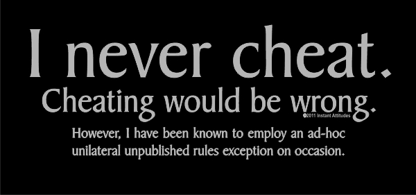 I Never Cheat Shirt - Click Image to Close