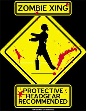 Zombie Crossing T-Shirt - Click Image to Close