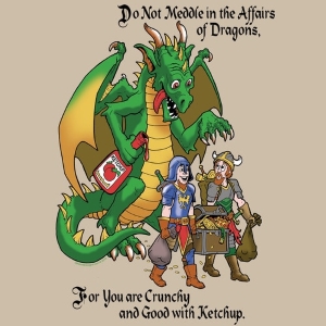 Crunchy Dragon Do Not Meddle T-Shirt