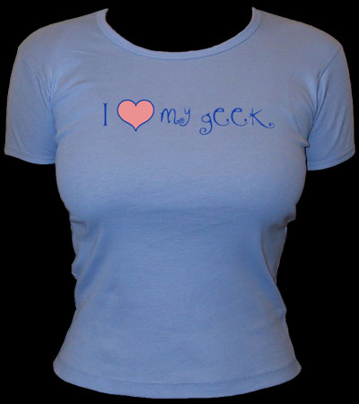 I [Heart] My Geek Babydoll Shirt - Click Image to Close