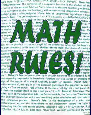 Math Rules T-Shirt - Click Image to Close