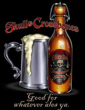 Skull & Crossbones Pub Ale Shirt - Click Image to Close