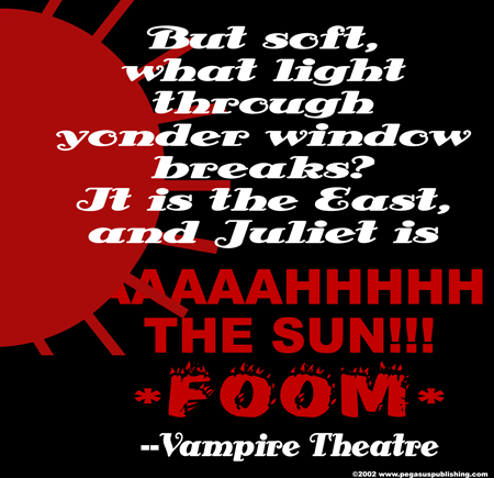 Vampire Theater Shakespeare T-Shirt - Click Image to Close